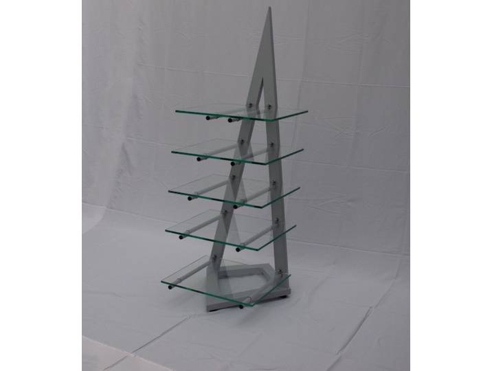 Schroers & Schroers TV-Rack Alphastatic, Hifi Möbel mit 5 Glas-Fachböden, Breite 50 cm