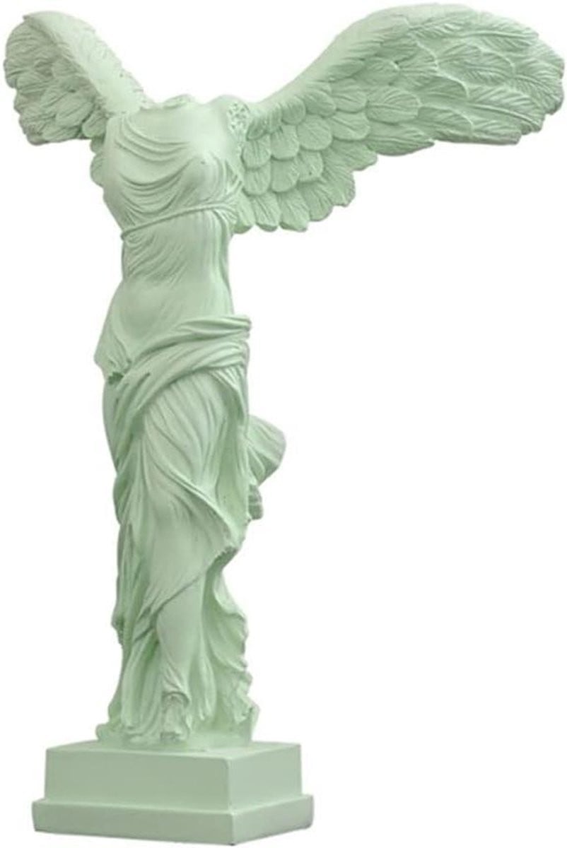 Griekse Mythologie Decoratie - Groen Hars Beeld - Hoogte: 38 cm