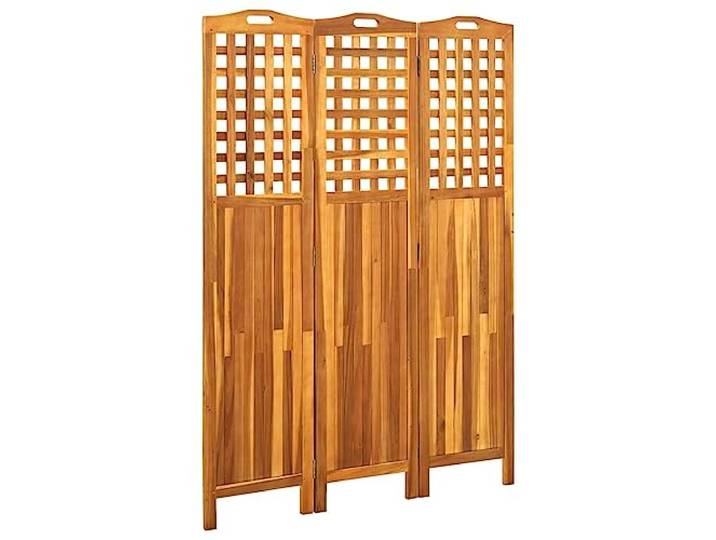 vidaXL Akazienholz Massiv Raumteiler 3-TLG. Klappbar Paravent Raumtrenner Trennwand Umkleide Sichtschutz Spanische Wand 121x2x170cm