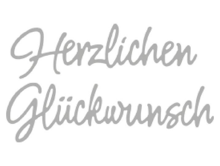 Rayher Stanzschablone Herzlichen Glückwunsch 8.2 × 2.4 to 9.2 × 2.6 cm 2 Stück