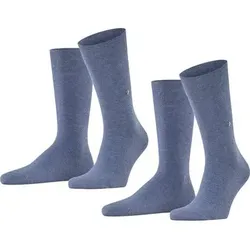 BURLINGTON Everyday 2-Pack Herren Socken, Größe 40 in Blau Blau