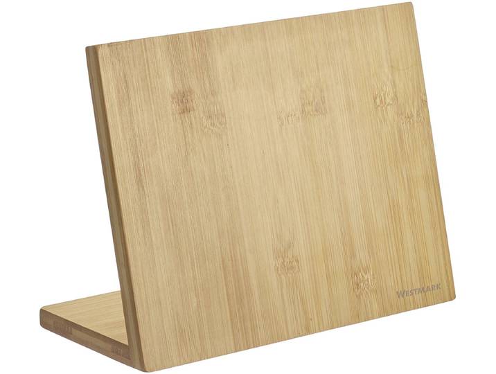 Westmark Messenblok – houten messenhouder met een magnetische kern\, stabiele houder voor keukenmessen\, gemakkelijk schoon te maken magnetisch messenblok – bamboe