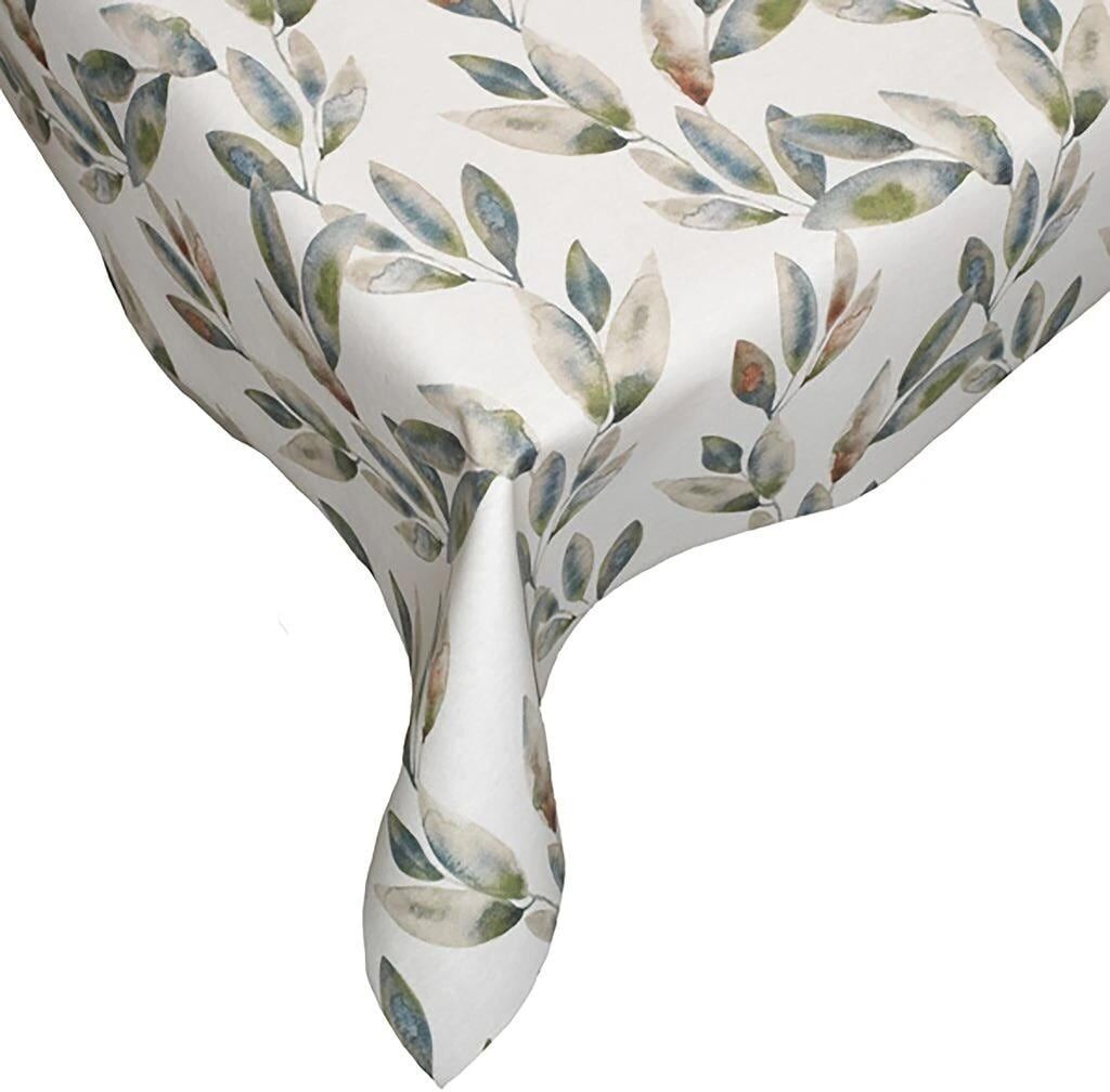 Tischdecke HUBATKA TEXTIL "Megaline, grüne Blätter", dunkelgrün, hellgrün, B:140cm L:140cm, Polyester, Tischdecken, Tischdecke dunkelgrün, hellgrün B/L: 140cm x 140cm