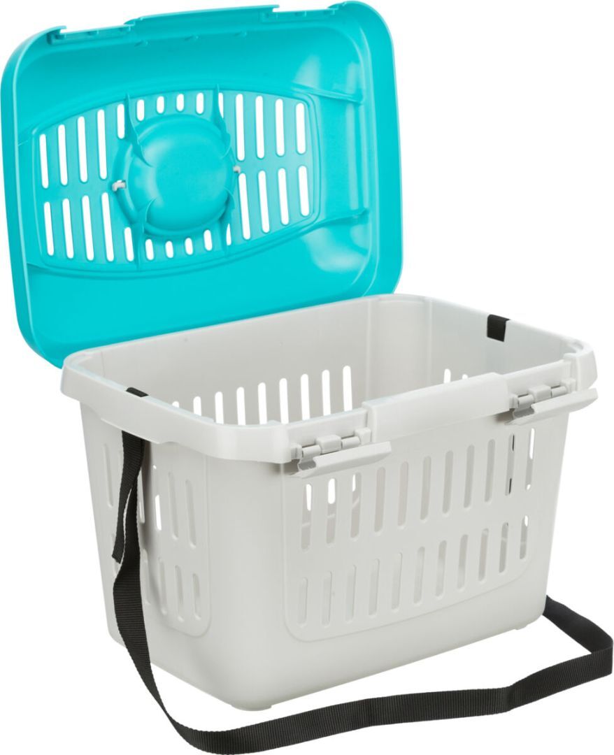 TRIXIE Transportbox Midi-Capri, Zwergkaninchen,Kunststoff, 44 x 33 x 32 cm, 1,1 kg, hel