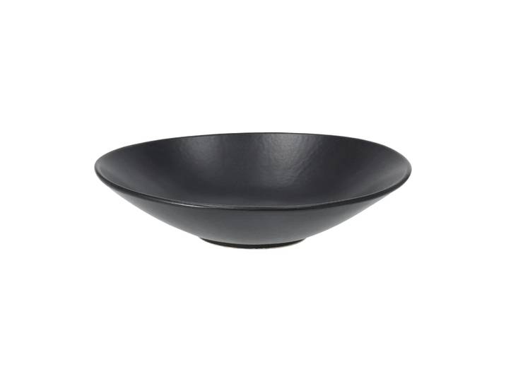 Scandi Living Terra pastabord Zwart steengoed, Ø22,5 cm