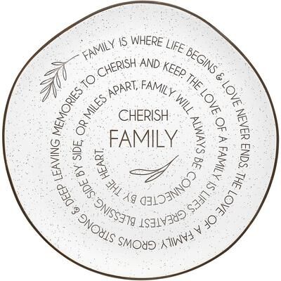 "Pavilion Cherish Family 10.5"" Ceramic Plate - 10.5"