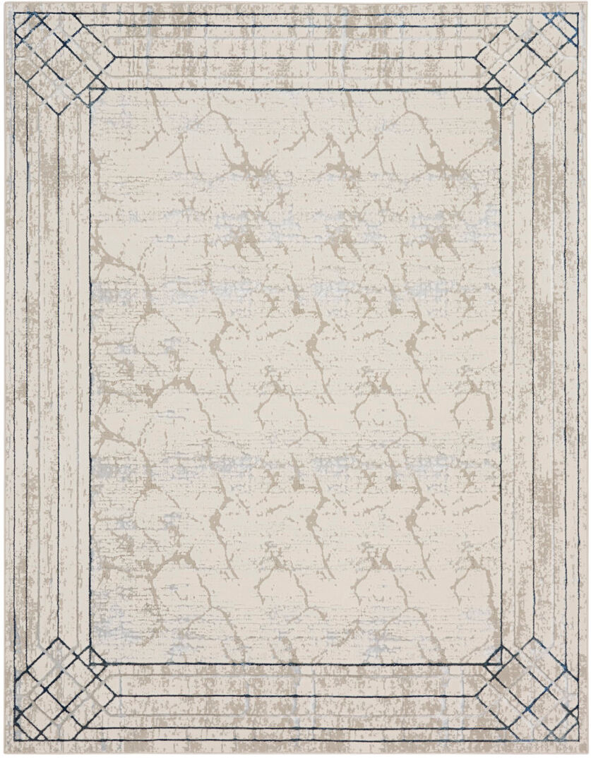 Ebern Designs Maronda Abstract Area Rug Ivory Rectangle 274 x 366cm