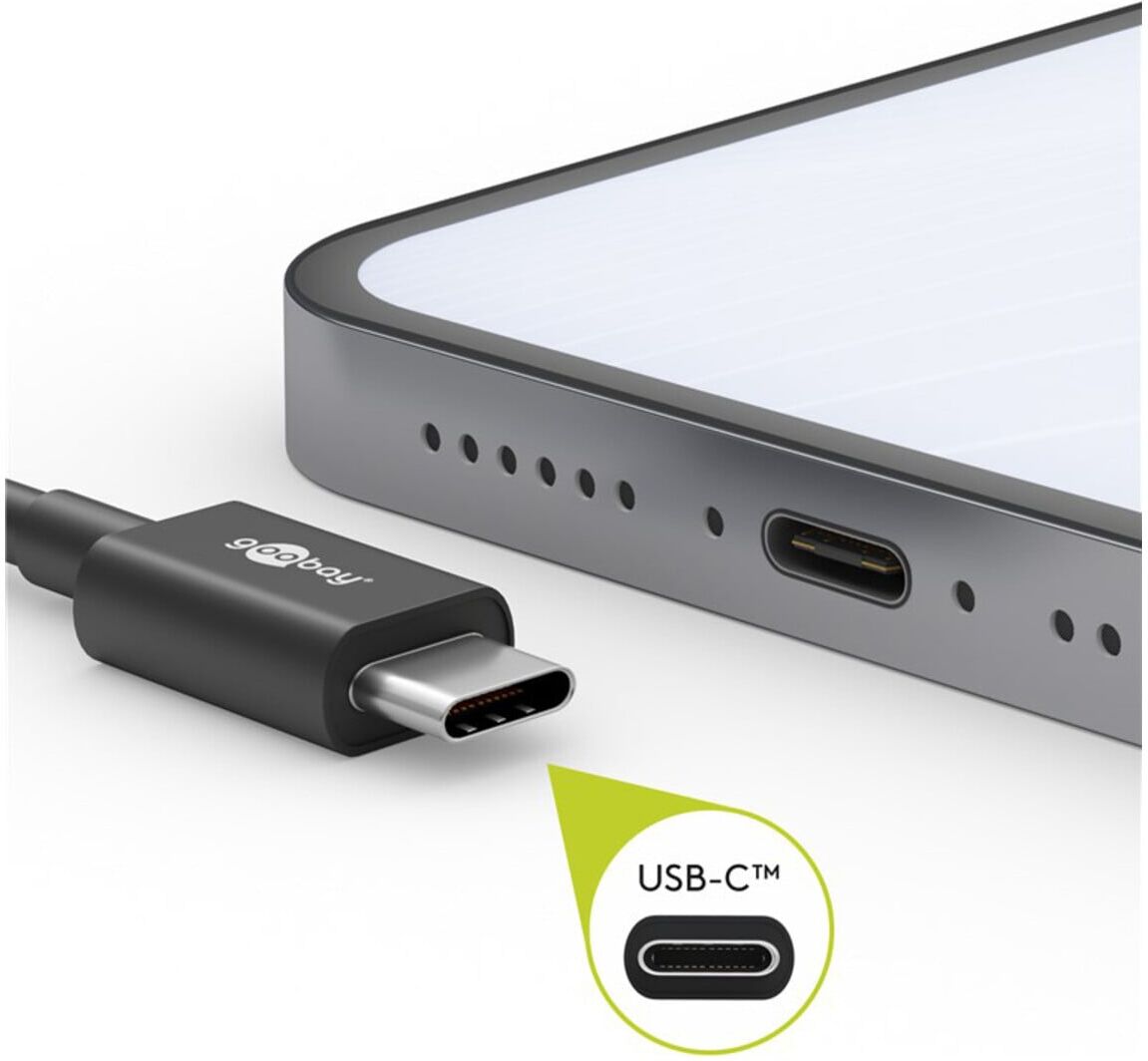 Goobay Sync/Ladekabel 1m USB-C schwarz 66318 ; Wentronic)