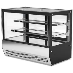 KLIMAITALIA Edelst.-Arbeitstisch-Snackvitrine Schiebetüren. Gehärtete Glasregale. LED. Thermo digital. T° 0°C/+18°C. Mod. DLX70