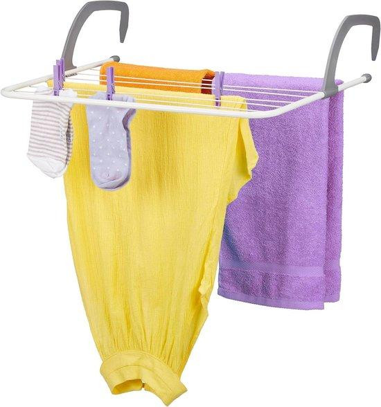 Relaxdays Hangend droogrek - Klein wasrek - Wit - 4 m drooglengte
