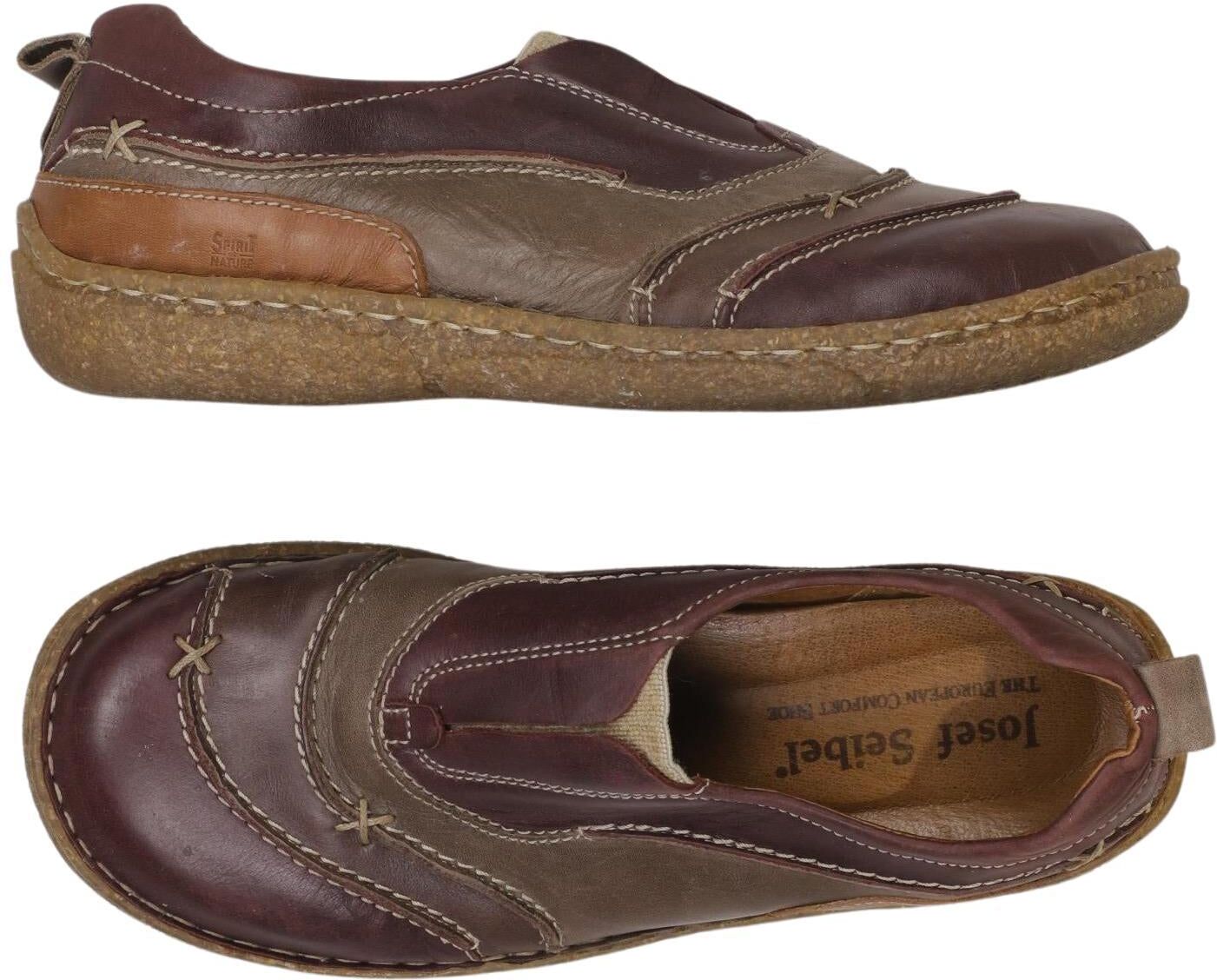 Josef Seibel Damen Halbschuh, Braun, Gr. EU 38, Leder - Second Hand