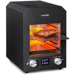 Klarstein Hannibal Hochtemperaturgrill Indoor 2.200W 850°C schwarz Schwarz