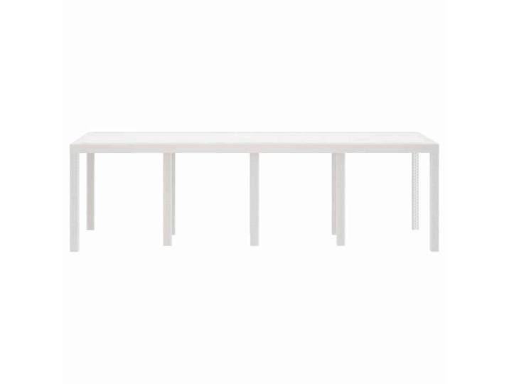 57716& Grande Table - Table de jardin - Table de cuisine - Blanc 250x100x73 cm polyrotin