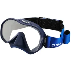 Tusa - Zensee - Tauchmaske mit Fabric Strap Maskenband - Farbe: Blau