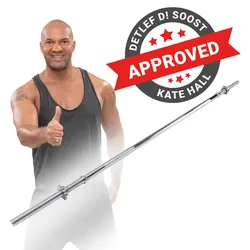 Miweba Sports Langhantelstange LH400, Sternverschluss, 180 cm, Ø30mm, bis 230 kg, Stahl-Hantelstange