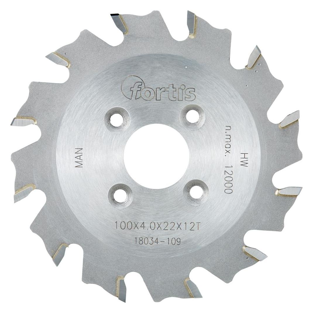 Fortis Lamellen Nutfräser HW 100 x 4,0 x 22 12 Zähne (4317784733649)