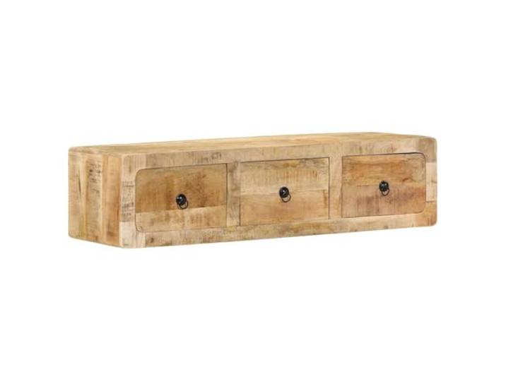Heofavd TV-Wandschrank 100x32x25 cm Hängendes Lowboard Mango Massivholz