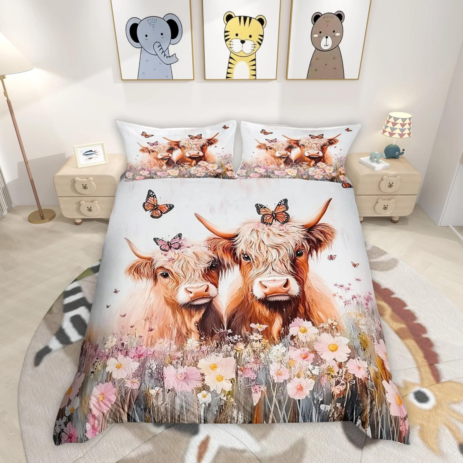Omgoods Highland Cattle Dekbedovertrek voor kinderen en volwassenen