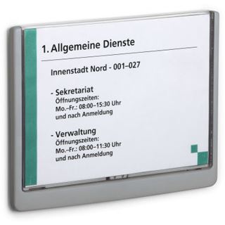 DURABLE Türschild CLICK SIGN, DIN A5, graphit