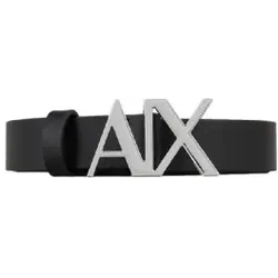 A|X Armani Exchange für Damen. 941125CC71900020 Schwarzer Ledergürtel (65cm), Lässig, Klassisch