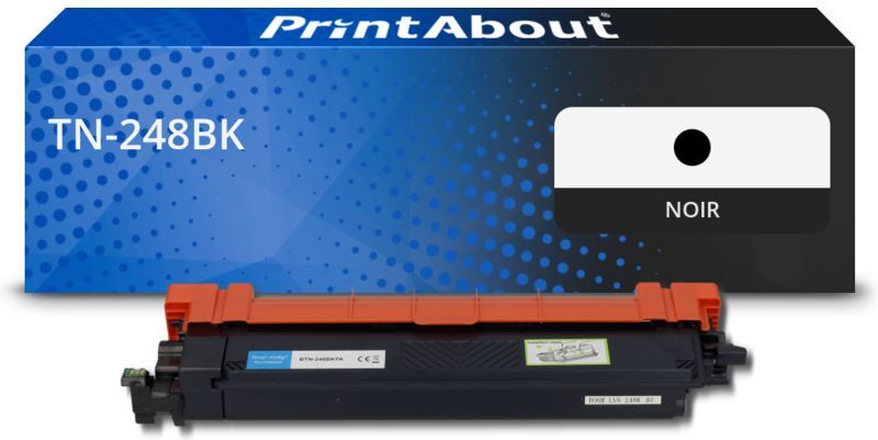 PrintAbout Toner compatible Brother TN-248BK - Noir Noir