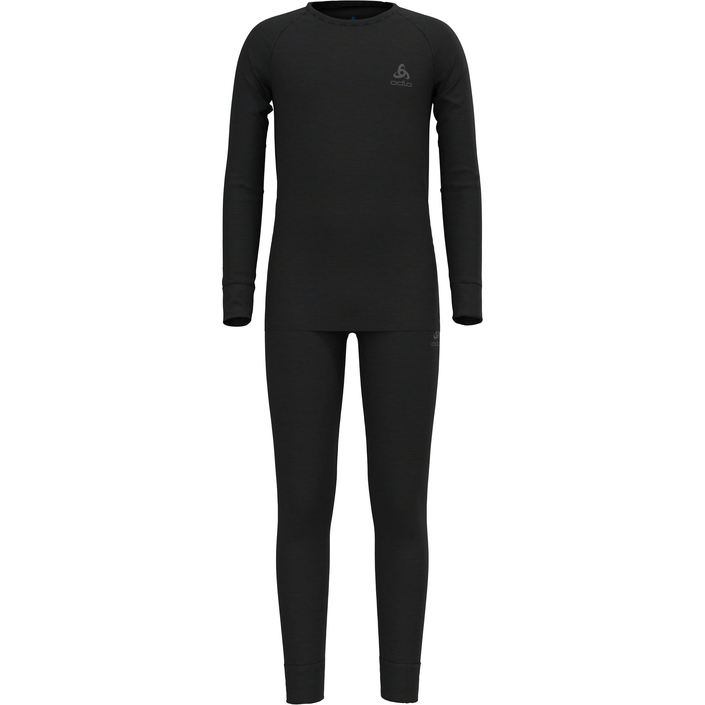 Odlo Merino 200 Unterwäsche Set Kinder Merino Unterwäsche schwarz Größe 116 Hautfreundlich Merinowolle