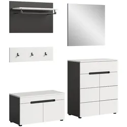 Ebuy24 Canu Garderobenmöbel Set C35 weiß, grau.