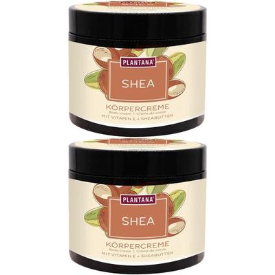 Plantana Shea Körpercreme Sheabutter m.Vitamin-E 2x 2x500 ml Creme