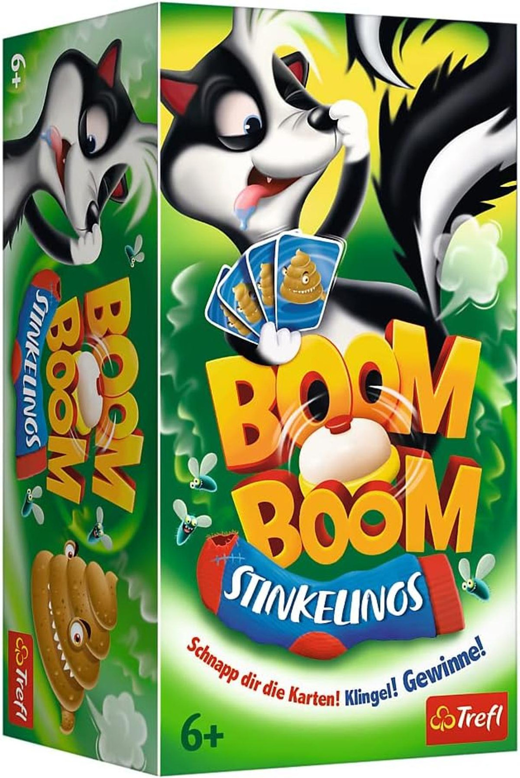 Trefl Boom Boom Stinkelinos familiespel met bel voor kinderen vanaf 6 jaar