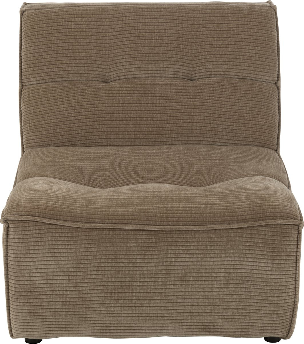 J-Line sofa Grid in populierenhout en schuim - donkertaupe