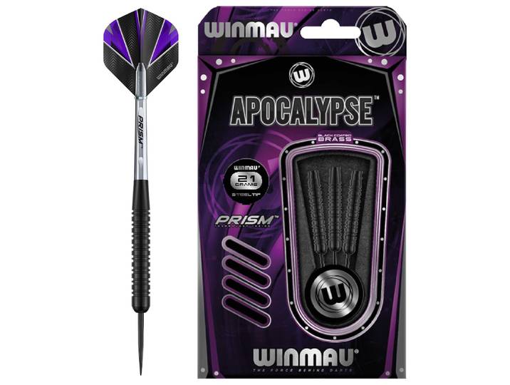 Winmau Apocalypse - Darts 21 gr - Brass - Zwart