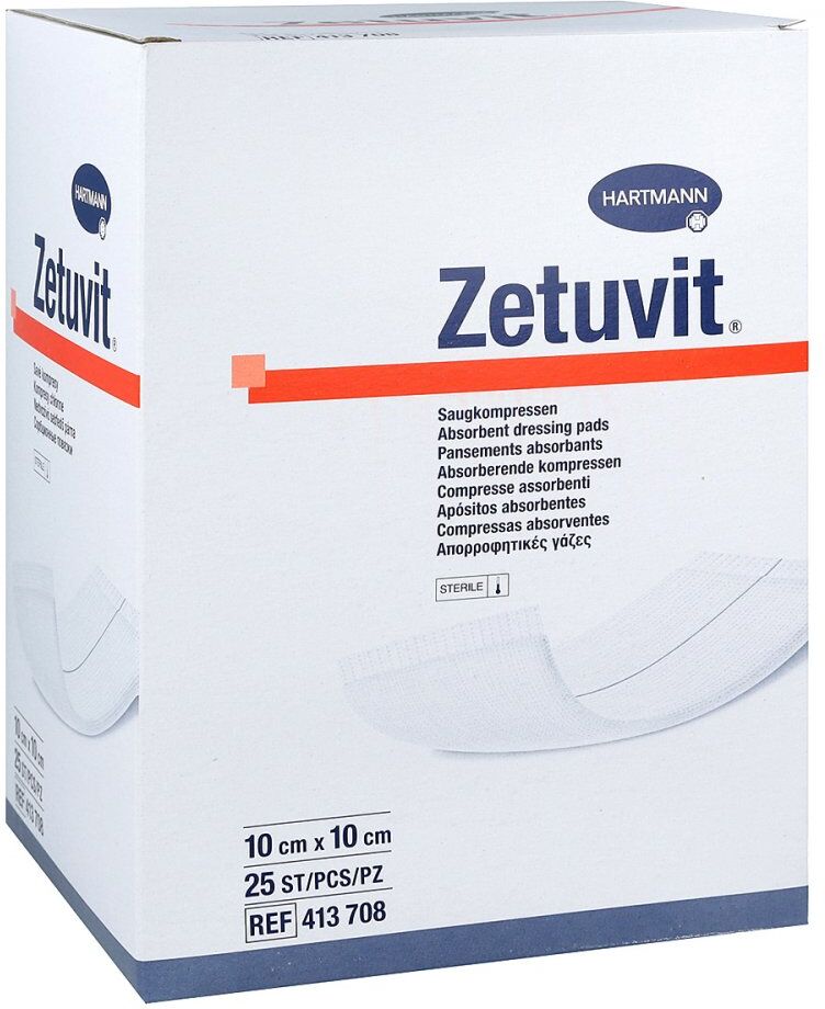 Zetuvit Saugkompresse steril 10x10 cm