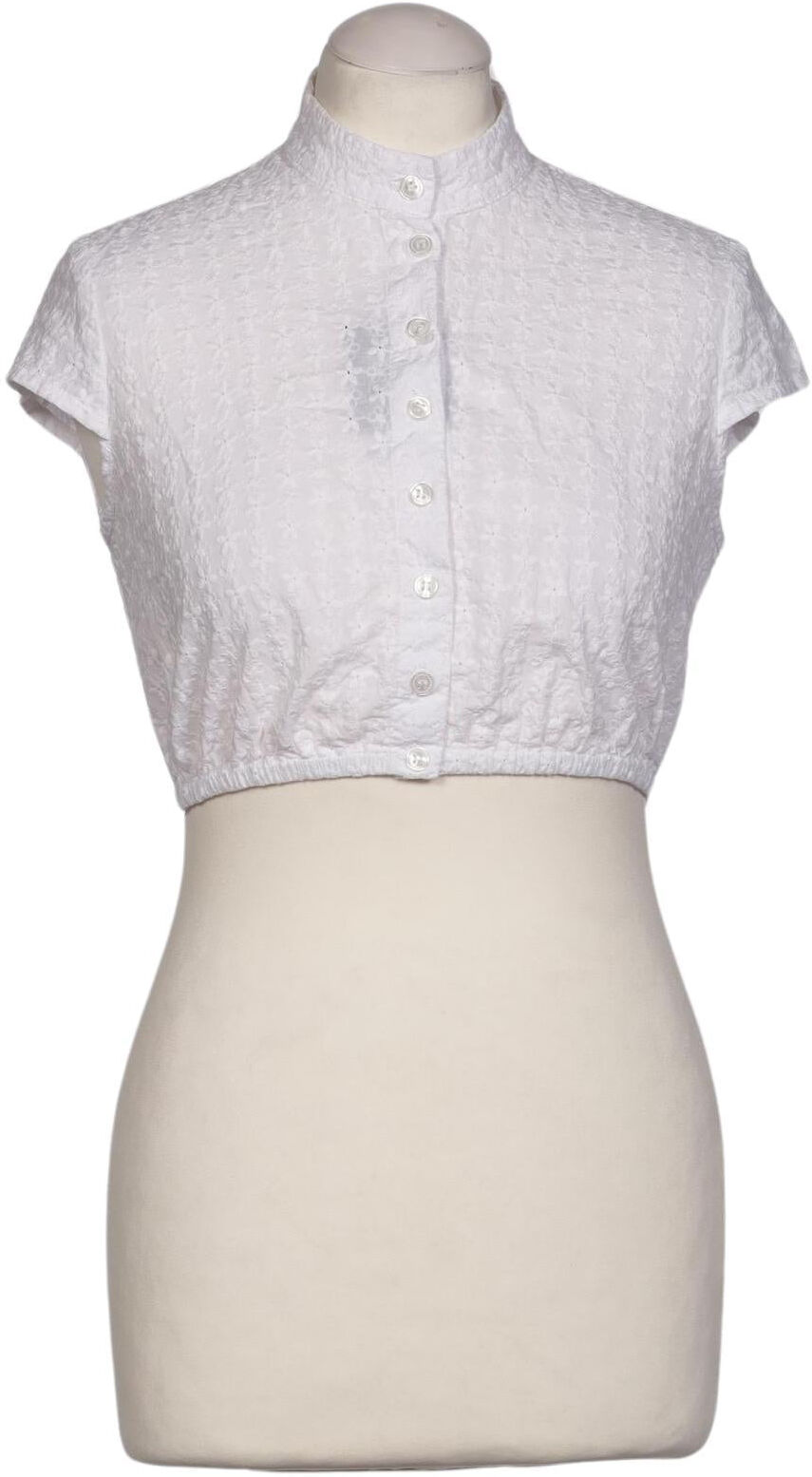 Limberry Damen Bluse, Weiß, Gr. EU 38, Baumwolle - Second Hand