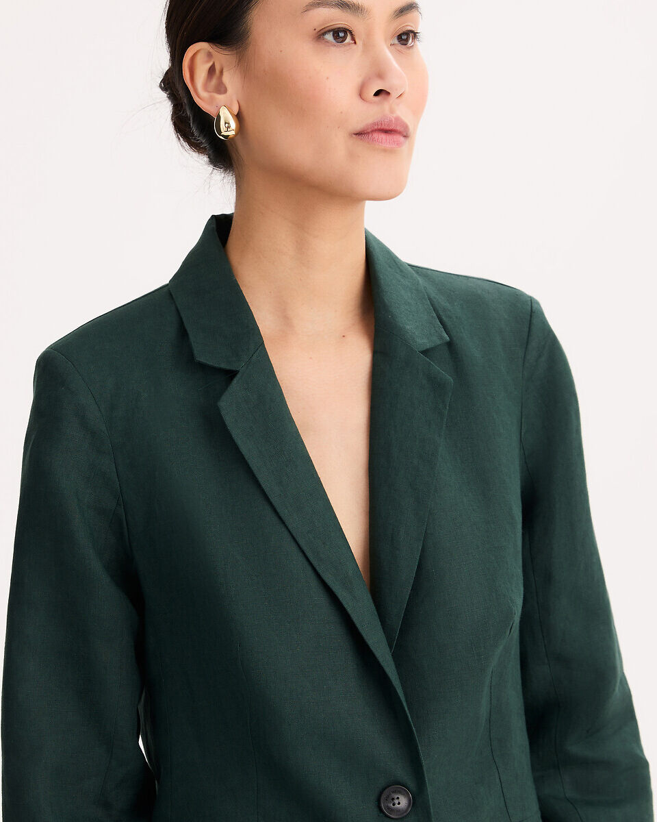 ANNE WEYBURN Blazer en lin&nbsp;coupe droite&nbsp;