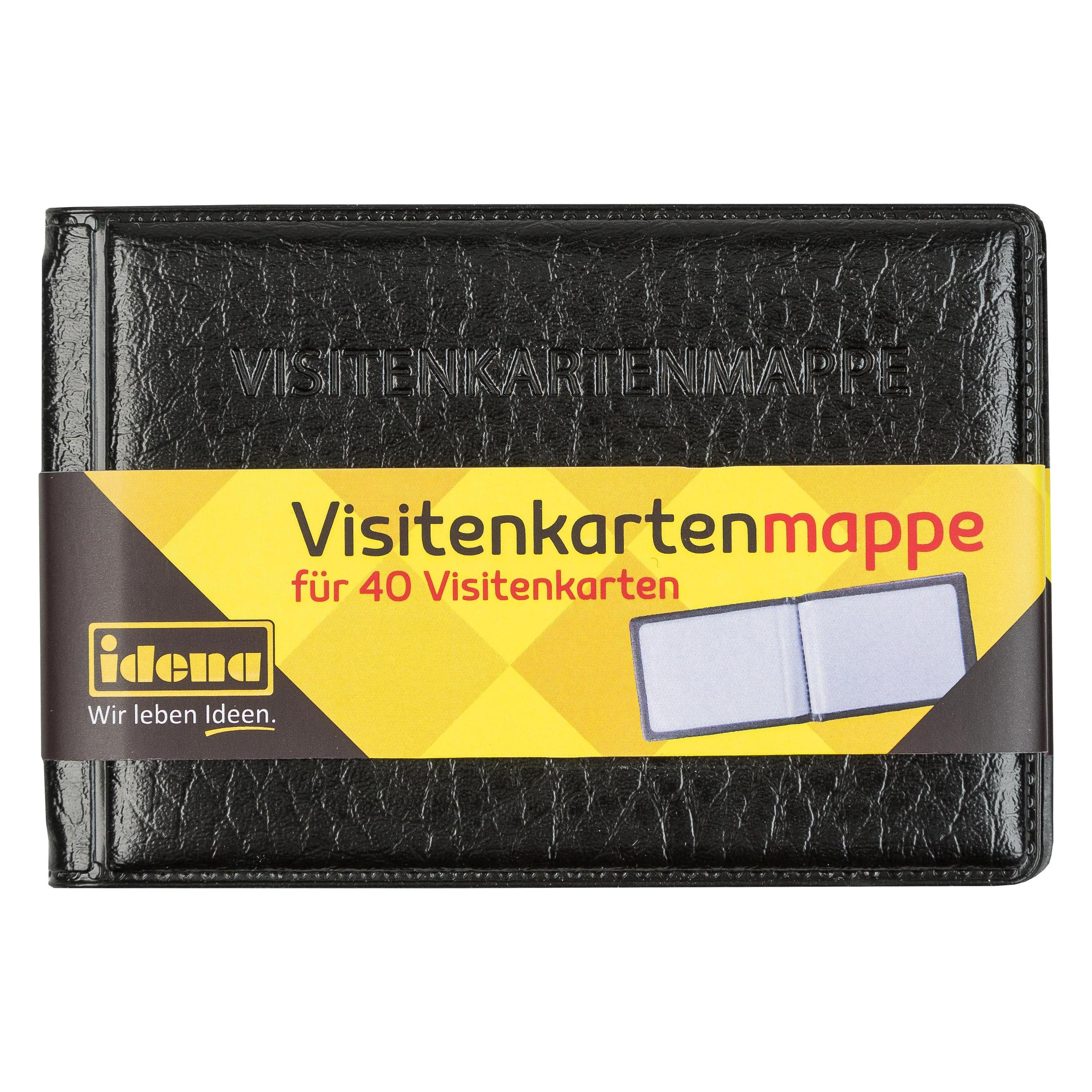 Idena Visitenkartenmappe schwarz quer (1x) (22658261)