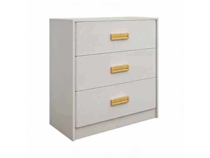 GarveeMore Moderne Schlafzimmer-Kommode, freistehend aus MDF 3 Schubladen, platzsparender Stauraum für Kleidung & Aufbewahrung, Weiß – 3 Schubladen, Weiß