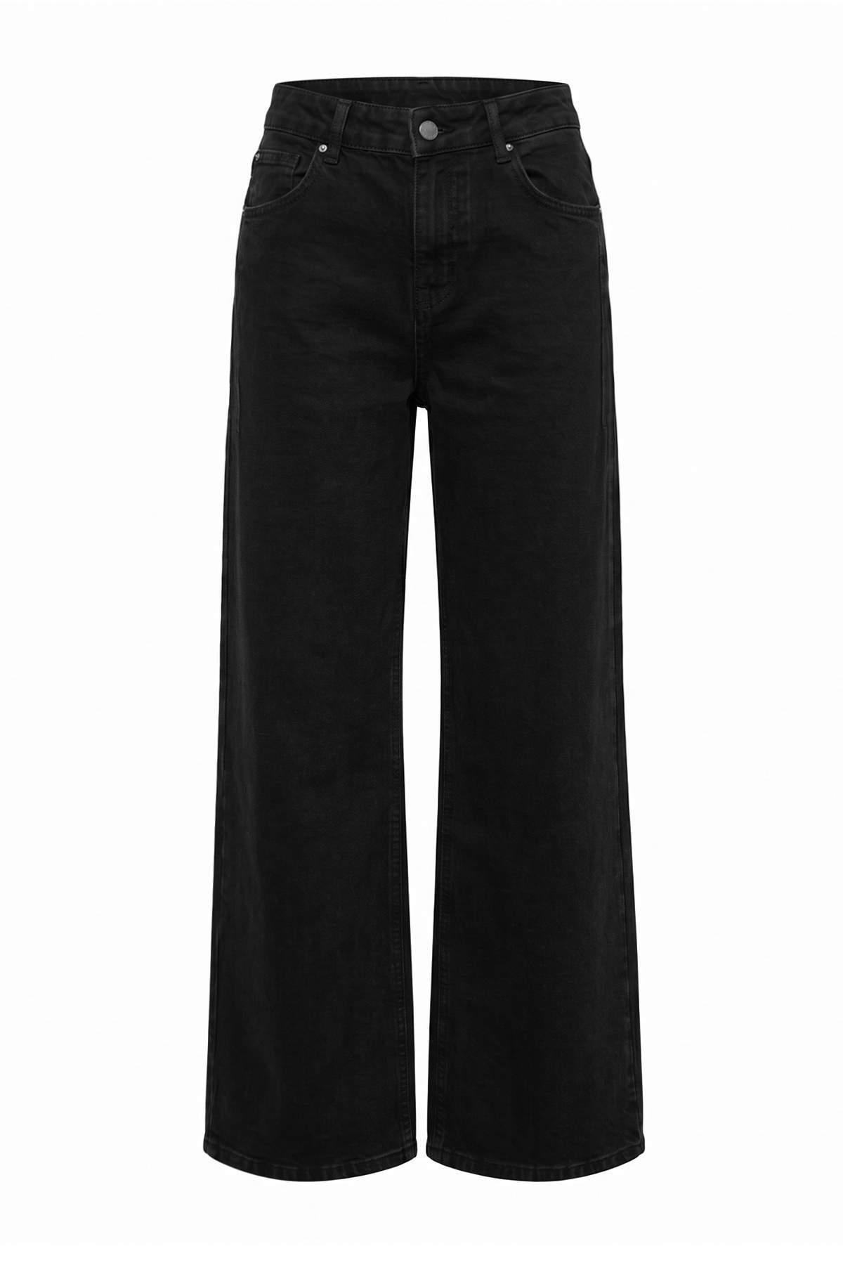 TRENDYOLMİLLA Damen Schwarz Einfarbig Normale Taille Jeans