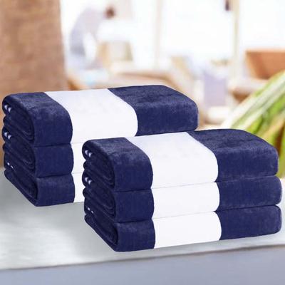 Cabana Stripe Oversized Cotton Beach 6 Piece Towel Set by Superior