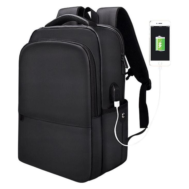 Sponge 15 "( 38 cm) All Black backpack, 15.4" with USB connection, black (ALL BLACK)