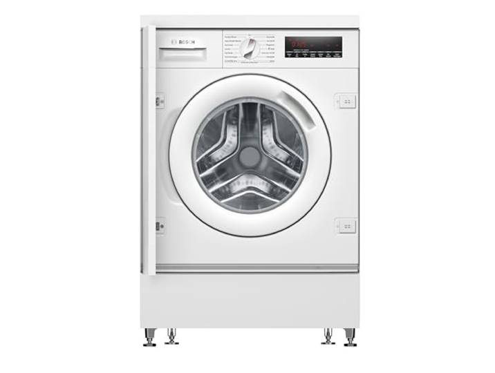 Bosch Serie 8 Vollintegrierbare Waschmaschine 8 kg 1400 UpM WIW28443 Made in Germany, vollintegriertes Design, Time Light Restlaufzeit-Projektion auf den Boden, leiser Motor, AquaStop