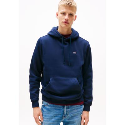 Hoodie TOMMY JEANS "TJM REGULAR FLAG", Herren, Gr. L, blau (schwarz night navy), Sweatware, Obermaterial: 80% Baumwolle, 20% Polyester, unifarben, regular fit, breiter Bund, Sweatshirts Hoodie, mit bestickten Markenlogo auf Brusthöhe