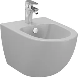 VitrA Sento Wand-Bidet Steingrau Matt 365 x 540 mm mit verdeckter Befestigung V-Fit 2.0