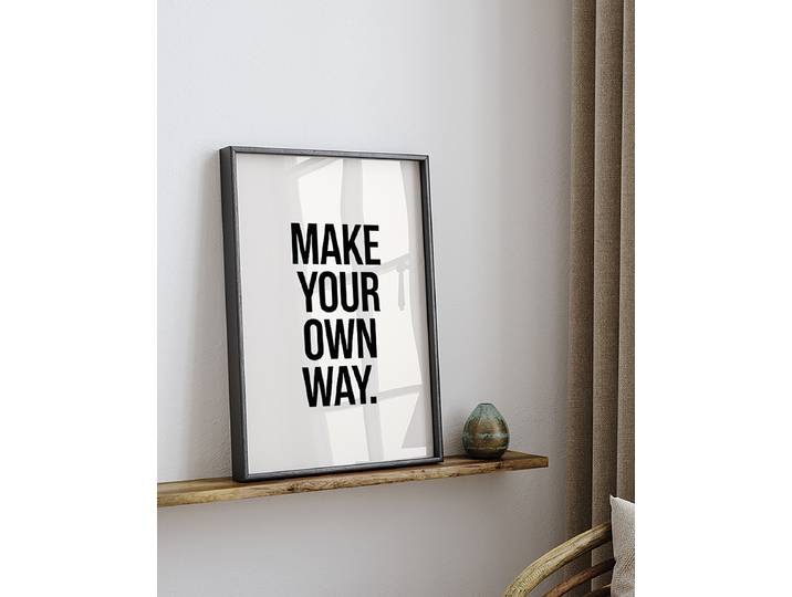 Kunstdruck Make Your Own Way Abdeckung: Acrylglas Rahmen: Buche, lackiert Multicolor 32 x 42cm