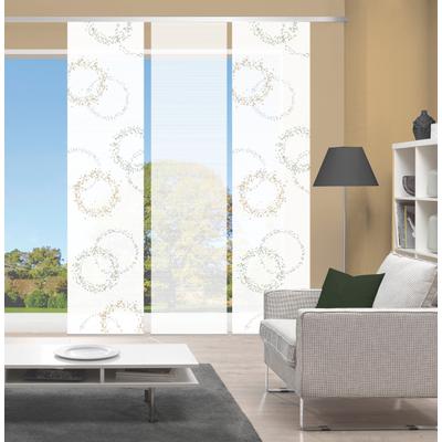 Schiebegardine VISION S "AINUR 3er SET" Gr. 1, grau (stein), B:60cm H:260cm, Polyester, Gardinen, Schiebevorhang Digidruck 3er Set AINUR