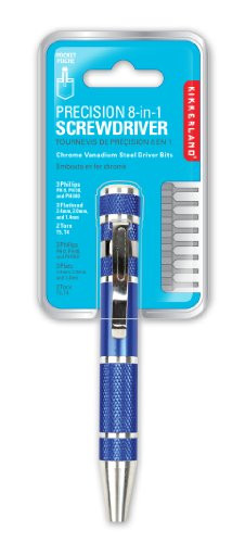 Kikkerland CD34-A Precisie 8-in-1 Schroevendraaier