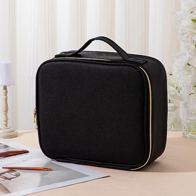 Reise-Kosmetiktasche mit LED-Beleuchtung, Spiegel, Kosmetikbox, Organizer, Schminkkoffer für Damen, wiederaufladbar