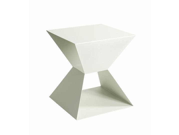 Beistelltisch, Weiß, Metall, quadratisch, Wange, Bodenplatte, 40x45x40 cm, Wohnzimmer, Wohnzimmertische, Beistelltische, Beistelltische Metall