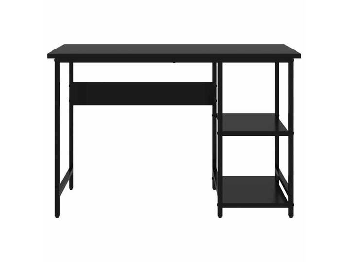 Bureau d'ordinateur - CLARENCE - Noir - 105x50x72 cm - MDF et métal - Style industriel - Stable et durable