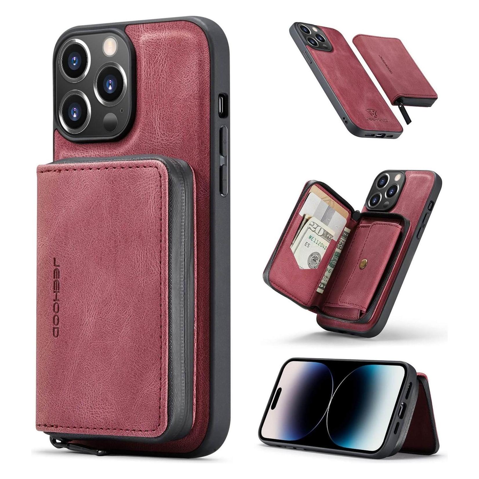Cover-Discount iPhone 14 Pro Max - Hülle mit Kreditkarten Etui rot (Apple iPhone 14 Pro Max) (EDA003545304D)