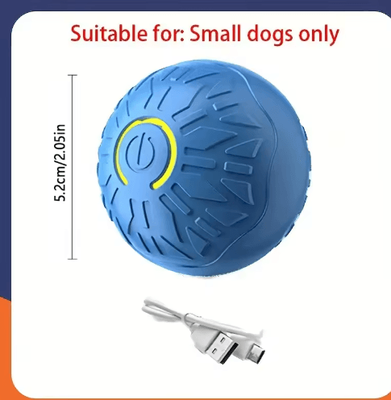 Inspire Picks RolliPlay Smart Interactive Dog Ball Automatic Moving & Bouncing USB Rechargeable Pet Toy blue Xh